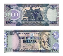 GUYANA -  100 DOLLARS - NO DATE (UNC)