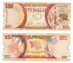 GUYANA -  50 DOLLARS 2016 (UNC) - COMMEMORATIVE NOTE