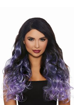 HAIR EXTENSIONS -  LONG AND CURLY, LAVENDER AND LILAC (ADULT)