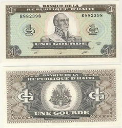 HAITI -  1 GOURDE 1989 (UNC) 253A