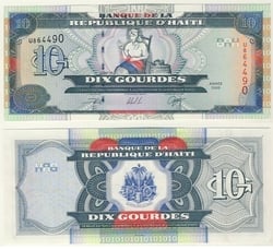 HAITI -  10 GOURDES 2000 (UNC) 265