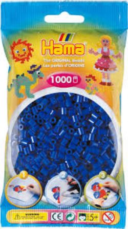 HAMA BEADS -  BEADS - BLUE (1000 PIECES)