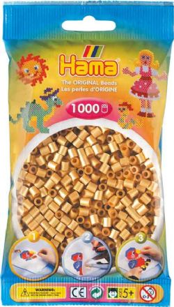 HAMA BEADS -  BEADS - GOLD (1000 PIECES)