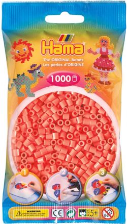 HAMA BEADS -  BEADS - PASTEL RED (1000 PIECES)