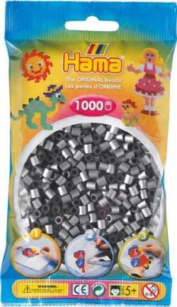 HAMA BEADS -  BEADS - SILVER (1000 PIECES)
