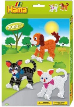 HAMA BEADS -  DOGS & CATS (2000 PIECES)