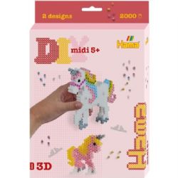 HAMA BEADS -  GIFT BOX - 3D UNICORN (2000 BEADS) 3454