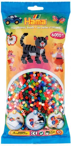 HAMA BEADS -  MIXED BEADS IN A BAG (6000 PIECES) 20568