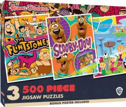 HANNAH-BARBERA -  3-PACK PUZZLES : THE FLISTONES - SCOOBY-DOO! - THE JETSON (3X500 PIECES)