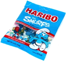 HARIBO -  SMURFS GUMMY CANDY (4OZ)