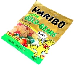 HARIBO -  SOUR GOLD-BEARS GUMMIES CANDY (4.5OZ)