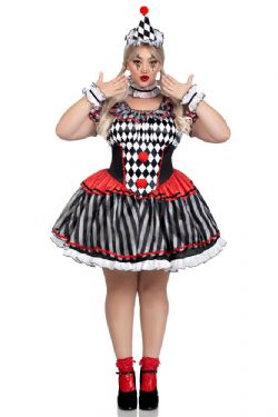 HARLEQUIN -  DARLING HARLEQUIN COSTUME (ADULT - PLUS SIZE)