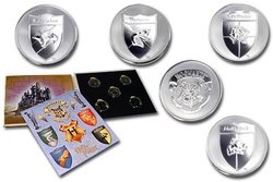 HARRY POTTER -  5 HARRY POTTER HOUSEHOLDS REELCOINZ