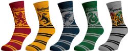 HARRY POTTER -  5 PAIRS OF SOCKS - HOUSE CRESTS