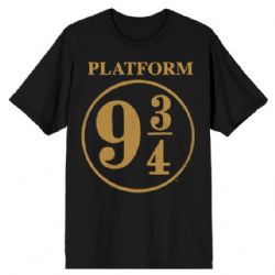 HARRY POTTER -  9 3/4 T-SHIRT - BLACK (ADULT)