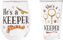 HARRY POTTER -  GIFT SET - KEEPER (PINT & WINE GLASSES)