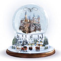 HARRY POTTER GLITTER GLOBE -  I'D RATHER STAY AT HOGWARTS GLOBE WITH CERTIFICATE