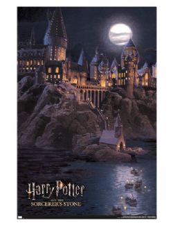 HARRY POTTER -  HARRY POTTER AND THE SORCERER'S STONE - HOGWARTS AT NIGHT - POSTER -  HOGWARTS