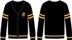 HARRY POTTER -  HUFFLEPUFF CREST BUTTON UP 
CARDIGAN SWEATER (ADULT)