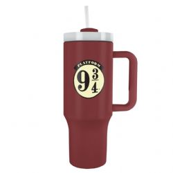 HARRY POTTER -  PLATFORM 9 3/4 - WITH HANDLE (40 OZ) -  STAINLESS STEEL TUMBLER