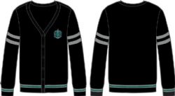HARRY POTTER -  SLYTHERIN CREST BUTTON UP 
CARDIGAN  SWEATER (ADULT)