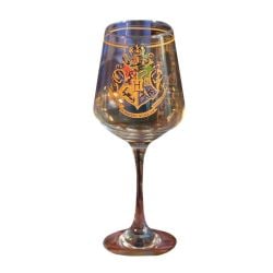 HARRY POTTER -  STEMMED GLASS HOGWARTS CREST