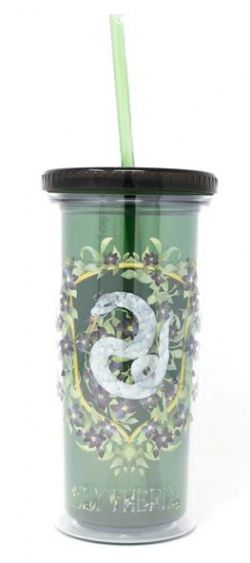 HARRY POTTER -  TRAVEL TUMBLER WITH STRAW - SLYTHERIN (20 OZ)