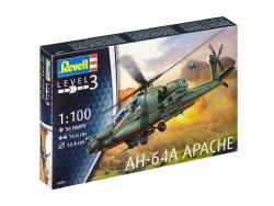 HELICOPTER -  AH-64A APACHE HELICOPTER 1/100 -  REVELL