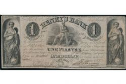 HENRY'S BANK -  1837 1-DOLLAR NOTE (VF) -  1837 CANADIAN BANKNOTES