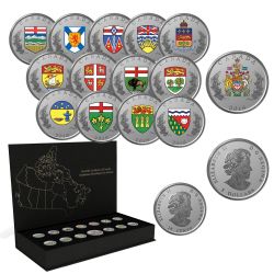 HERALDIC EMBLEMS OF CANADA -  14-COIN SET -  2018 CANADIAN COINS