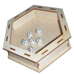 HEX DICE TRAY - BIRCH