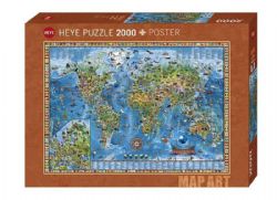 HEYE -  AMAZING WORLD (2000 PIECES) -  MAP ART