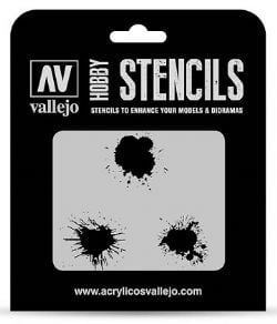 HOBBY STENCILS -  PAINT STAINS (125 X 125MM)
