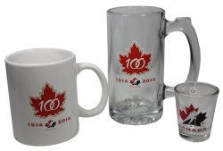 HOCKEY -  3-PIECE GLASS SET - TEAM CANADA