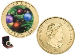 HOLIDAY LENTICULAR COINS -  HOLIDAY ORNAMENTS -  2007 CANADIAN COINS 01