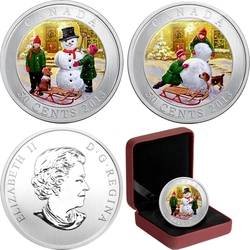 HOLIDAY LENTICULAR COINS -  HOLIDAY SNOWMAN -  2013 CANADIAN COINS 07