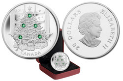HOLIDAYS WITH SWAROVSKI ELEMENTS -  CHRISTMAS TREE -  2011 CANADIAN COINS 01