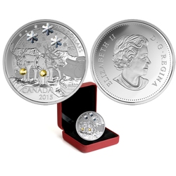 HOLIDAYS WITH SWAROVSKI ELEMENTS -  HOLIDAY REINDEER -  2015 CANADIAN COINS 05
