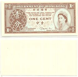 HONG KONG -  1 CENT 1961-1995 (UNC) 325