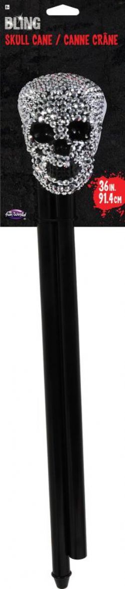 HORROR -  BLING SKULL CANE (36