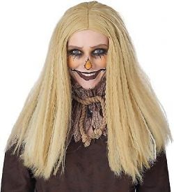 HORROR -  CRIMPED SCARECROW WIG - BLONDE (ADULT)