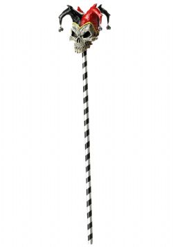 HORROR -  JESTER SKULL CANE (38