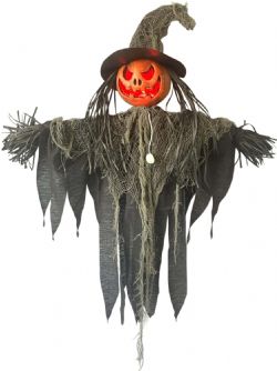 HORROR -  LIGHT-UP HANGING SCARECROW