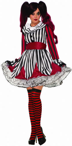 HORROR -  MISS MISCHIEF THE CLOWN COSTUME (ADULT - ONE SIZE)