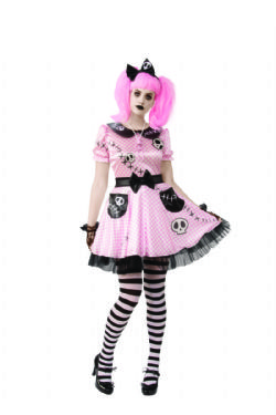 HORROR -  PINK SKELLY COSTUME (ADULT)