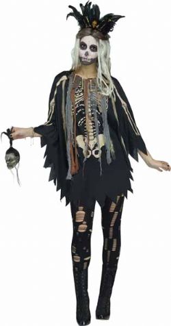 HORROR -  VOODOO PONCHO (ADULT - ONE SIZE)