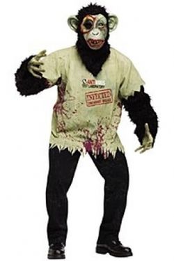 HORROR -  ZOMBIE CHIMP COSTUME (ADULT - ONE-SIZE)