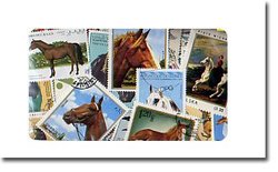 HORSES -  300 ASSORTED STAMPS - HORSES