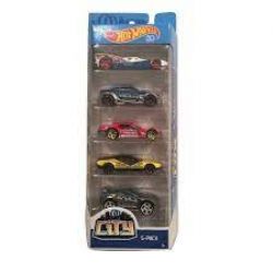 HOT WHEELS -  PACK OF 5 CARS 1/64 - CITY