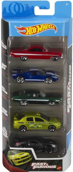 HOT WHEELS -  PACK OF 5 CARS 1/64 - FAST AND FURIOUS